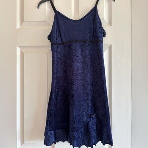 Vintage Tart Deep Blue Velvet Dress